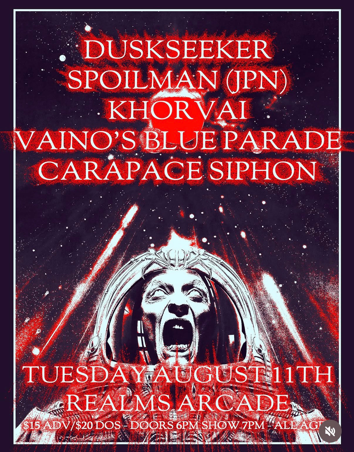 [RA] FULLMOON TAPES presents... Duskseeker with SPOILMAN [JP], Khorvai, Vaino's Blue Parade, and Carapace Siphon