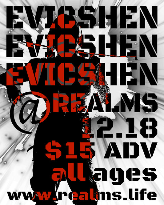 [12.18] EVICSHEN COMES TO REALMS ARCADE [FULL LINEUP TBA]